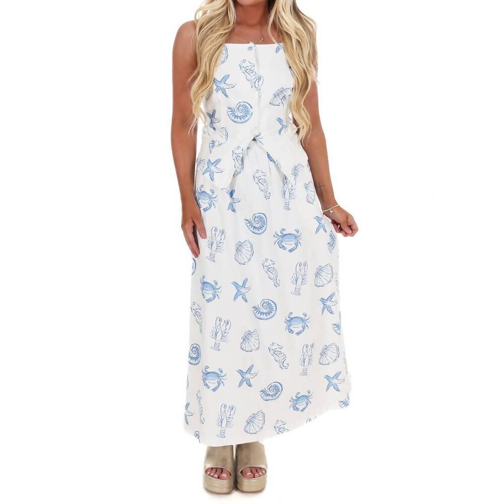 NEW BAILEY ROSE beach front seashell maxi dress in off white